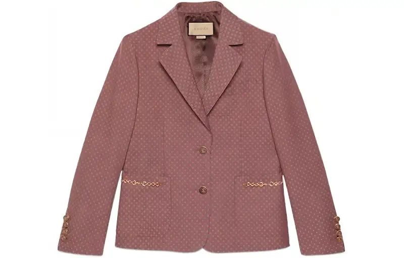 GUCCI Monogrammed Button Up Blazer