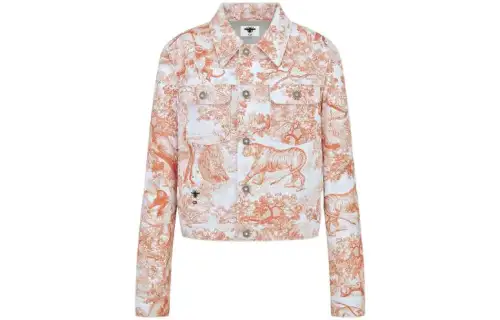 DIOR FW22 Denim Jacket Women's Orange