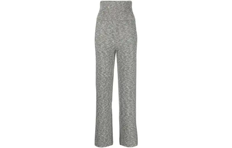 OFF-WHITE Diag-print Knitted Trousers