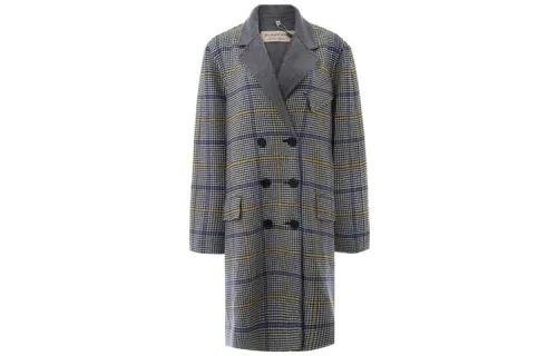Burberry Coat Women's Gray Plaid