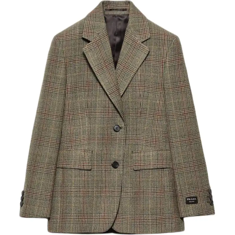 PRADA Prince Of Wales Checked Wool Blazer