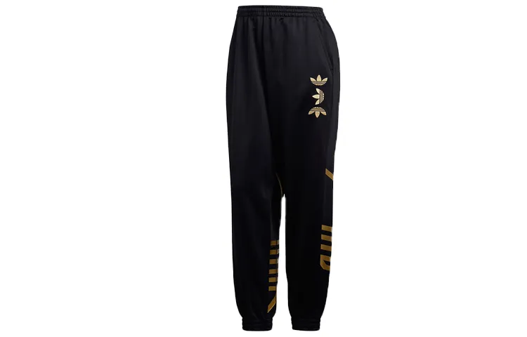 Adidas Originals Knitted Sweatpants Women's Black Moderate Cuffed Pants