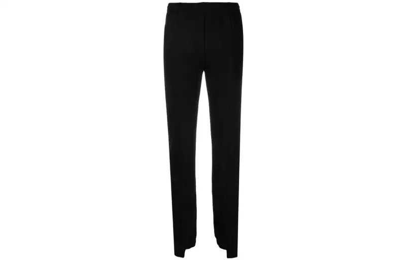 Vetements Knitted Sweatpants Women's Black Moderate Slim Fit Pants