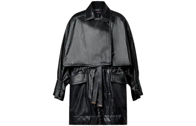 LOUIS VUITTON Trench Coat Women's Black