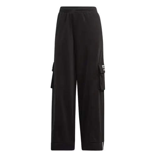 Adidas Originals WIDE LEG PANTS Casual Pants Women's Black Moderate Wide Leg Pants