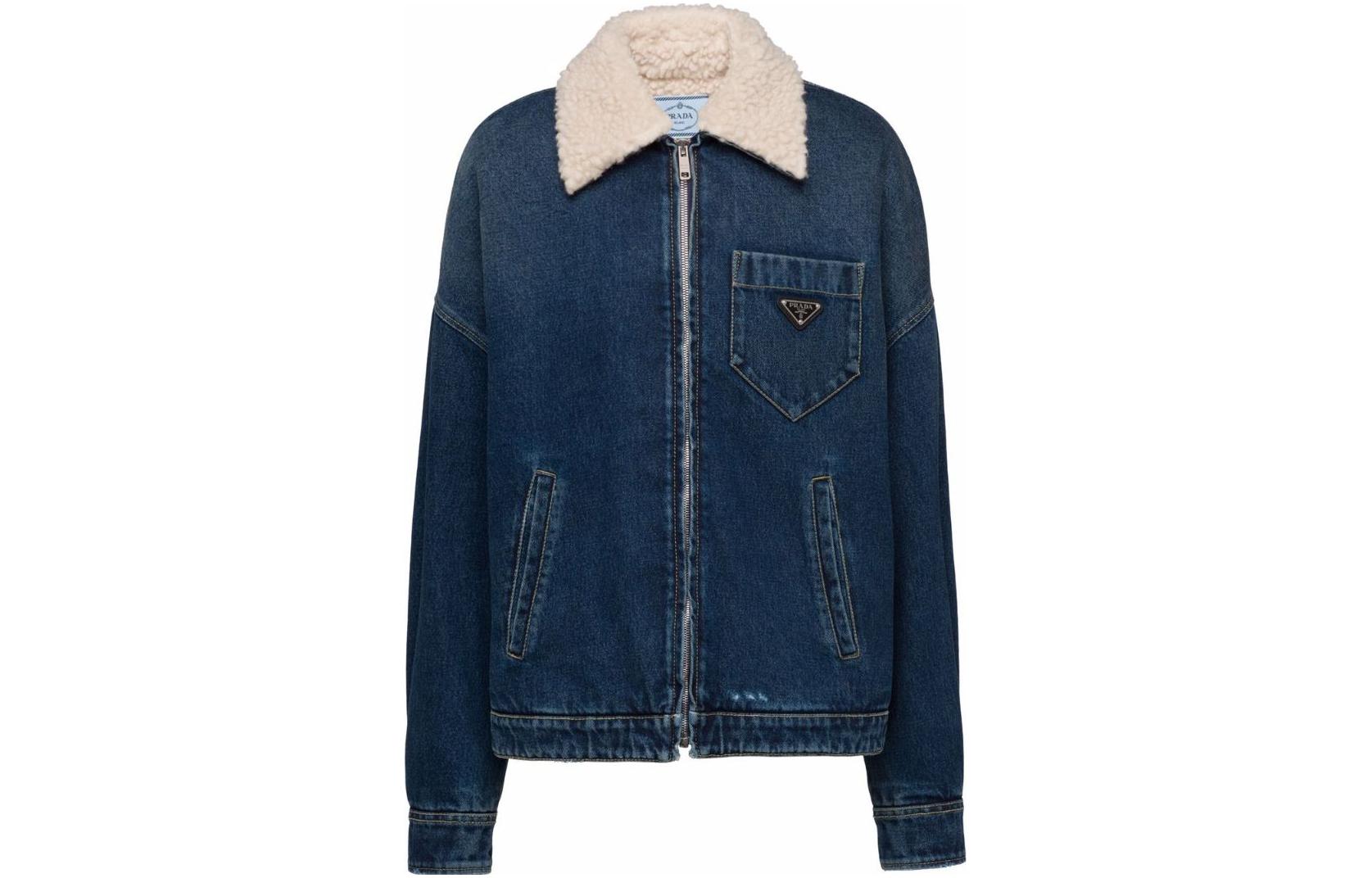 PRADA SS22 Denim Jacket Women's Blue
