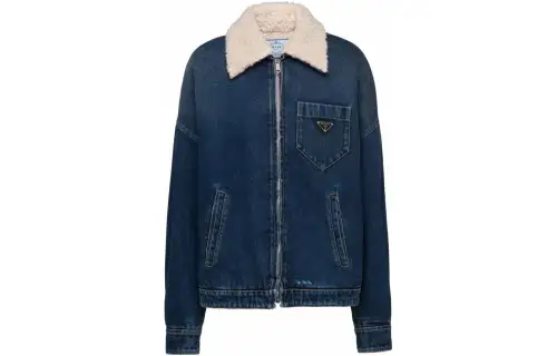 PRADA SS22 Denim Jacket Women's Blue