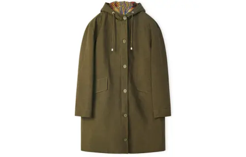 LOEWE Parka Coats Women's Dry Green Hooded Moderate