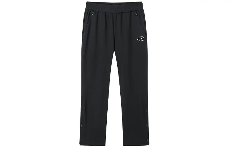 Anta Straight Fit Pants Moderate Casual Pants Women's Basic Black