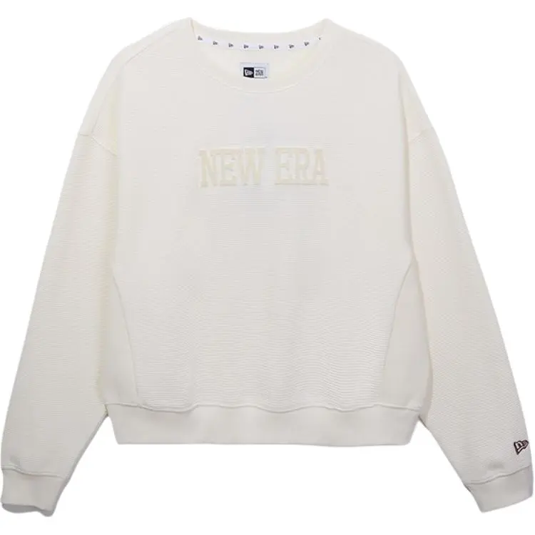New Era Sweatshirts Women's Ivory White Crew Neck Moderate Regular