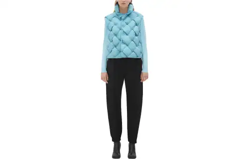 Bottega Veneta Down Vest Women's Light Blue