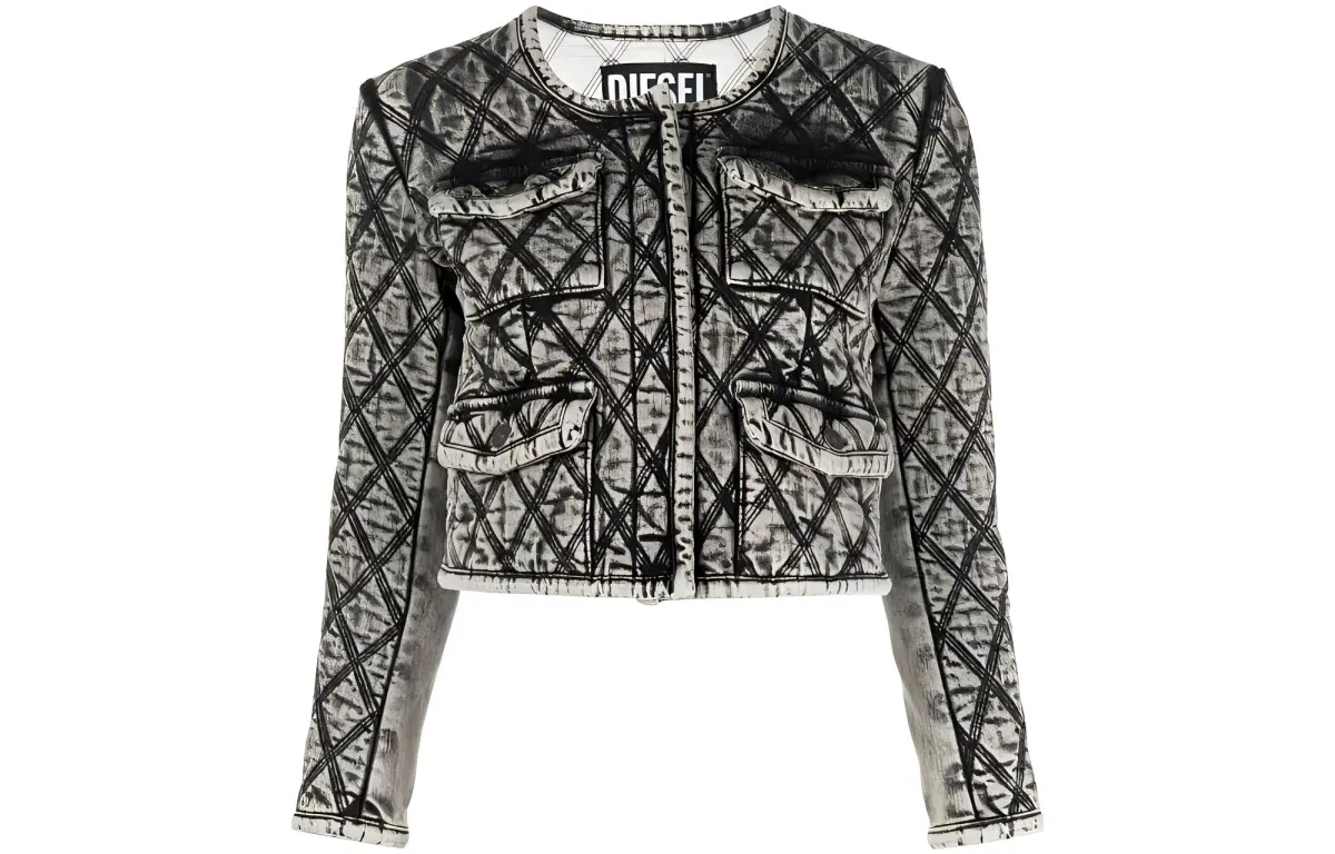 DIESEL Contrast-stitching Cropped Jacket