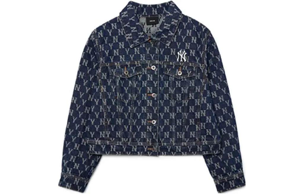 MLB Monogram Denim Jacket Women's Blue