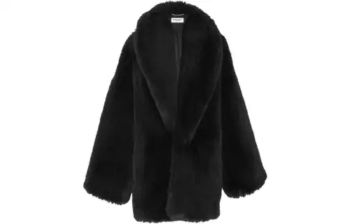 SAINT LAURENT Leather Jacket Women's Black