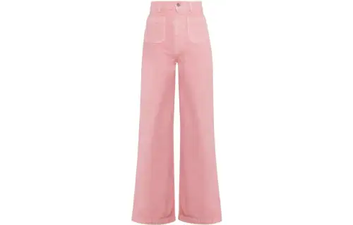 MIU MIU Casual Pants Women's Pink Moderate Wide Leg Pants
