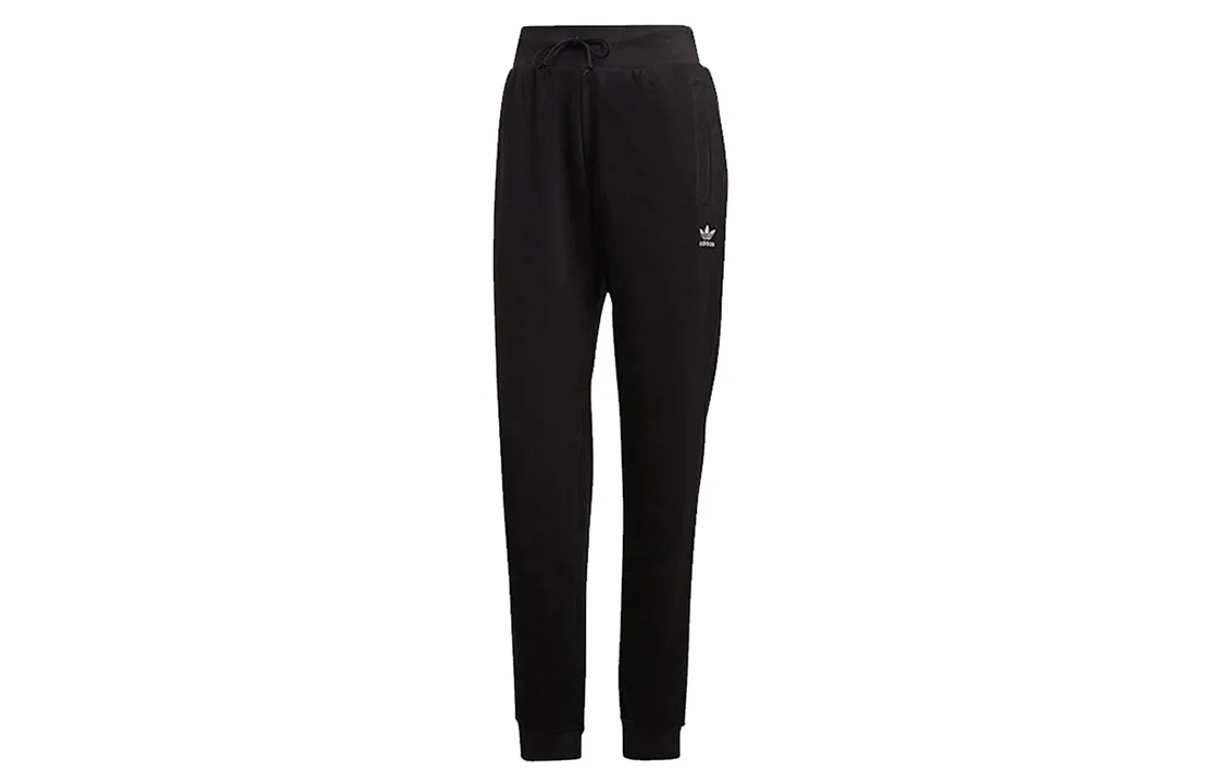 Adidas Originals Casual Pants Women's Black Moderate Straight Fit Pants