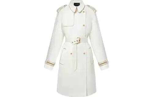 LOUIS VUITTON FW22 Trench Coat Women's White