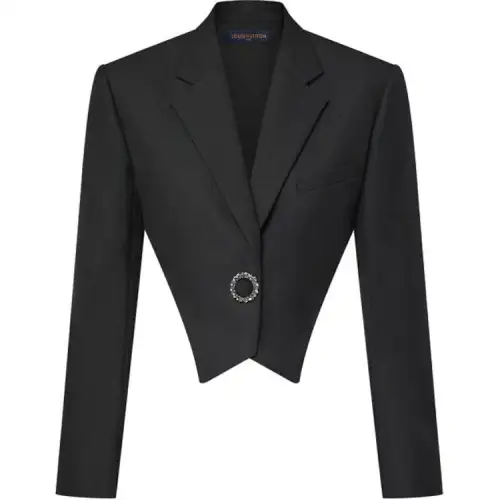 LOUIS VUITTON Jewel Button Cropped Blazer