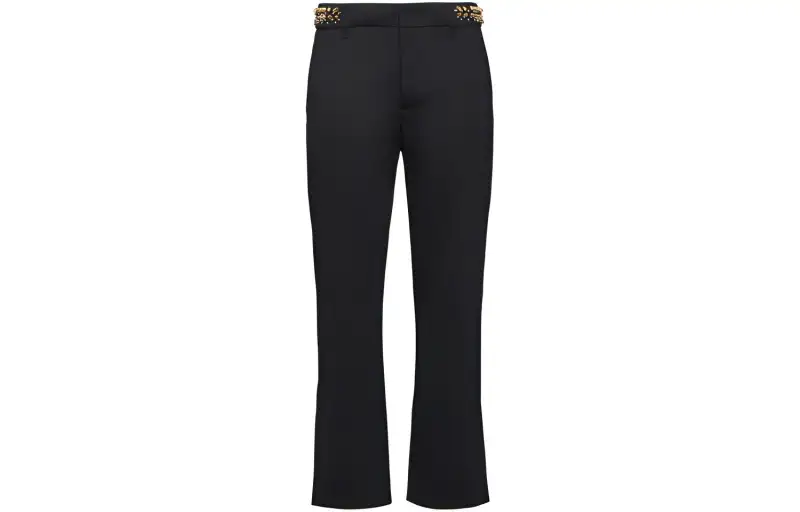 PRADA Casual Pants Women's Black Moderate Straight Fit Pants