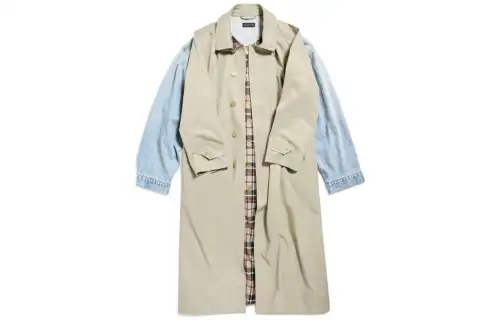 Balenciaga Asymmetric Layered Jeans Coat
