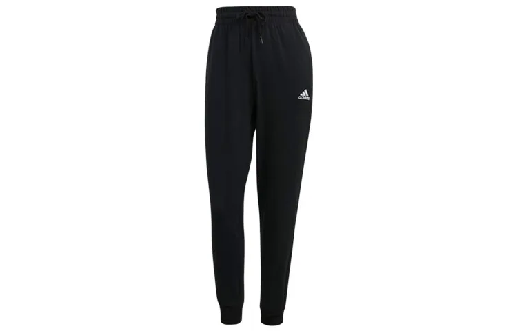 Adidas Knitted Sweatpants Women's Black Moderate Straight Fit Pants