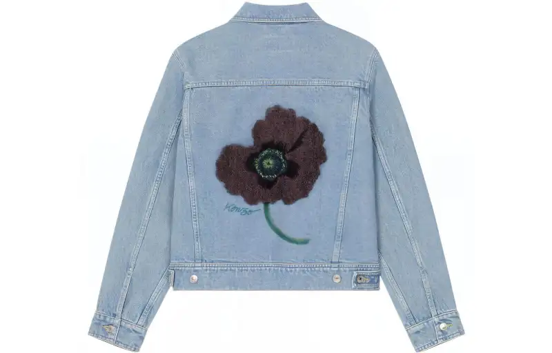【Previous Season】poppy print denim jacket
