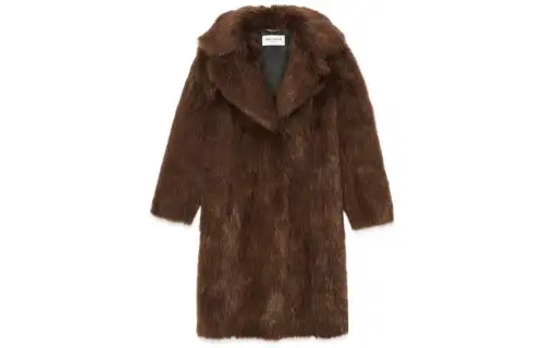 SAINT LAURENT FW22 Leather Jacket Women's Brown Red