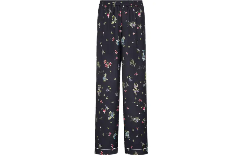DIOR Quarterly New Products Casual Pants Women's Black Moderate Straight Fit Pants