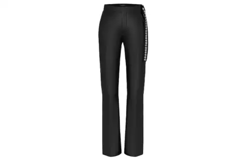 LOUIS VUITTON New Quarterly Products Of LV Casual Pants Women's Black Moderate Flared Pants