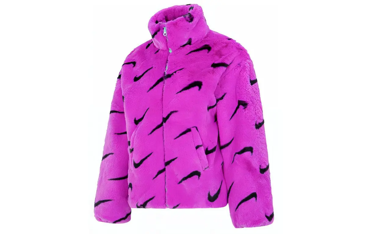 Nike Puffer Jackets Women's Dark Violet Stand Collar Moderate Other
