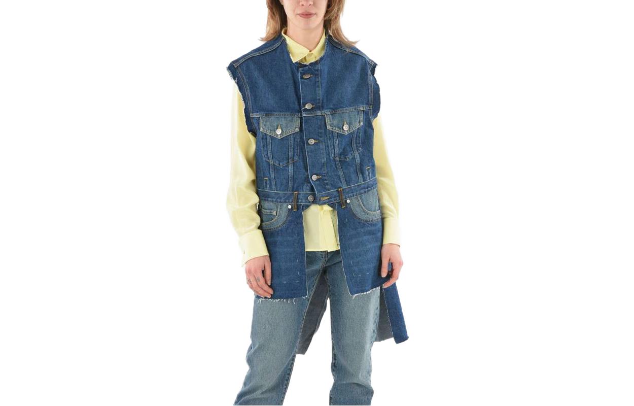 Maison Margiela longline asymmetric denim vest