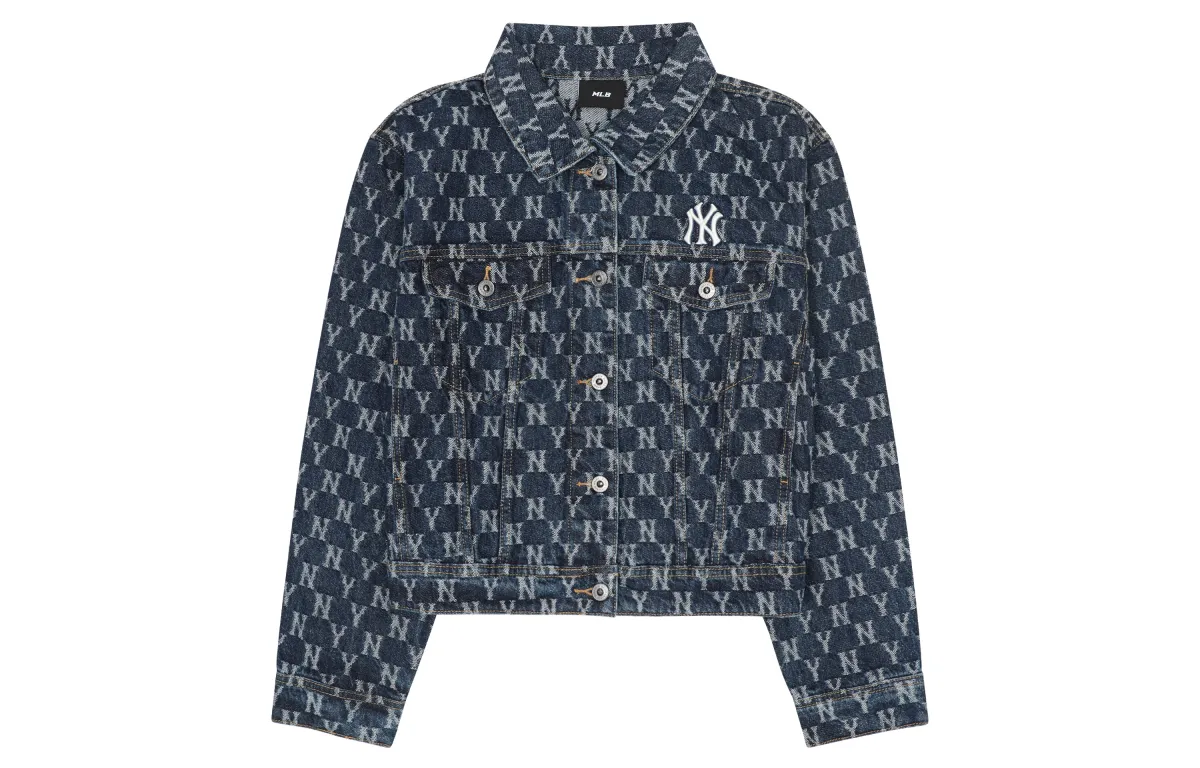 MLB Monogram Denim Jacket Women's Blue