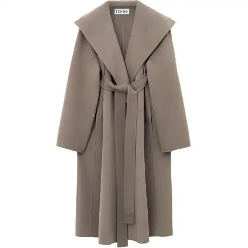 LOEWE Belted Coat Af 'Taupe/Melange'