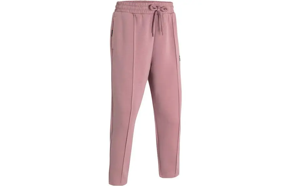 Under Armour Knitted Sweatpants Women's Pink Moderate Straight Fit Pants