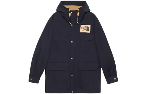 GUCCI X The North Face Nylon Mountain Jacket Navy