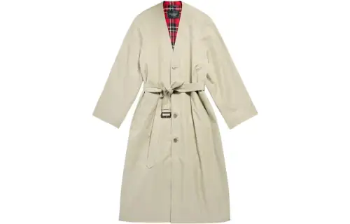 Balenciaga FW23 Trench Coat Loose Fit Women's Beige