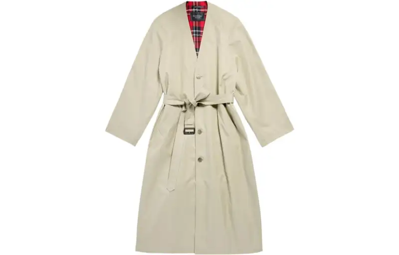 Balenciaga FW23 Trench Coat Loose Fit Women's Beige