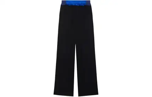 Balenciaga Casual Pants Women's Black Moderate Straight Fit Pants