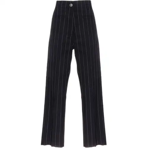LOEWE Casual Pants Women's Blue Moderate Wide Leg Pants
