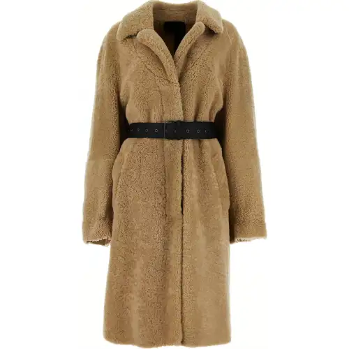 PRADA Coats Women's Khaki Lapel Moderate