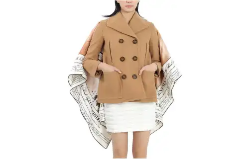 Burberry Coats Women's Brown Lapel Moderate