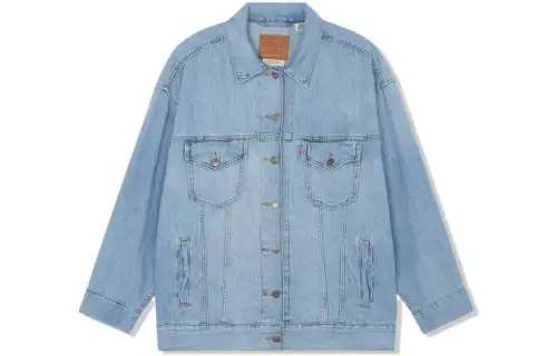 Levis Denim Jackets Women's Blue Lapel Moderate Other