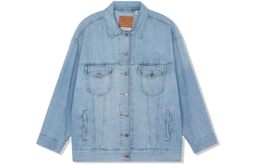 Levi's Denim Jackets Women's Blue Lapel Moderate Other