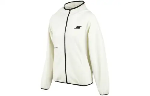 Skechers Velvet Jackets Women's Marshmallow White/0074 Hooded Moderate