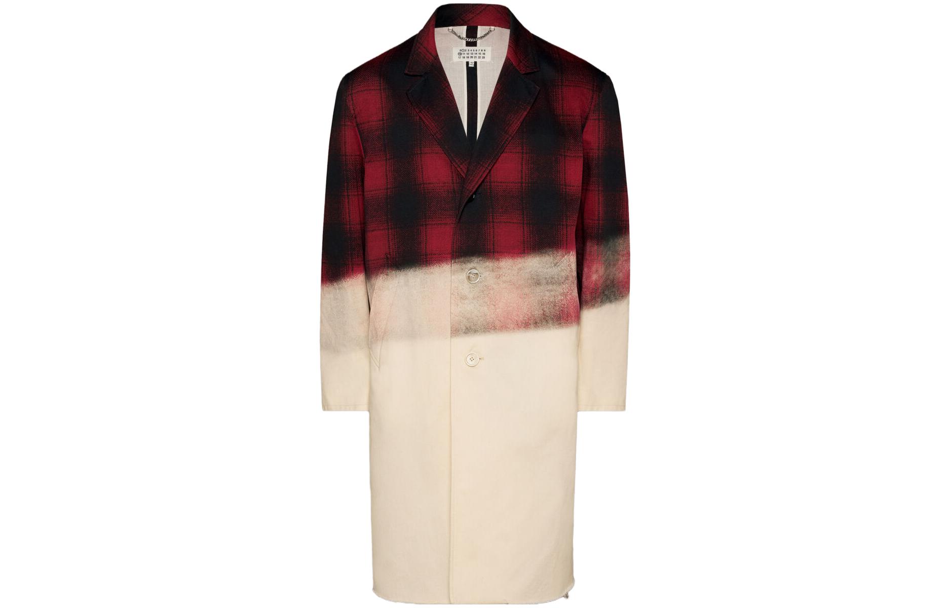 Maison Margiela Pendleton Contrast Coat Women's Multicolor