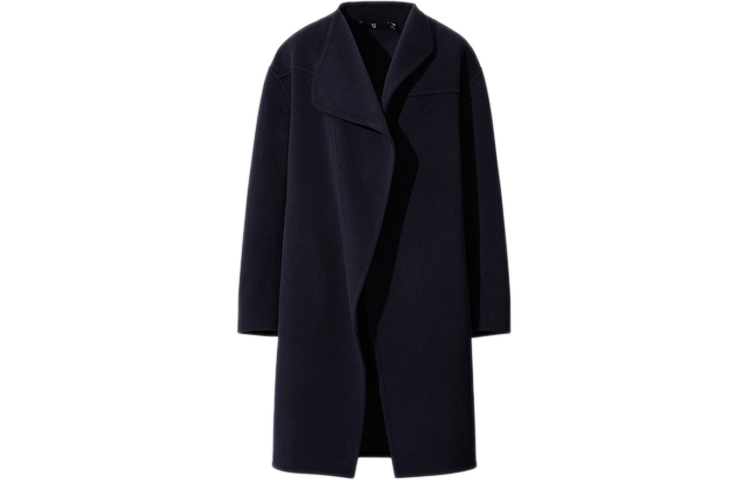 UNIQLO FW20 Velvet feel Coat Women's Navy Blue