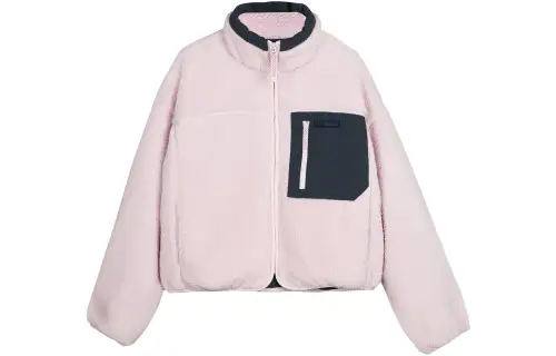 Skechers Puffer Jackets Women's Light Lilac/036W Stand Collar Moderate Patchwork Puffer Jacket