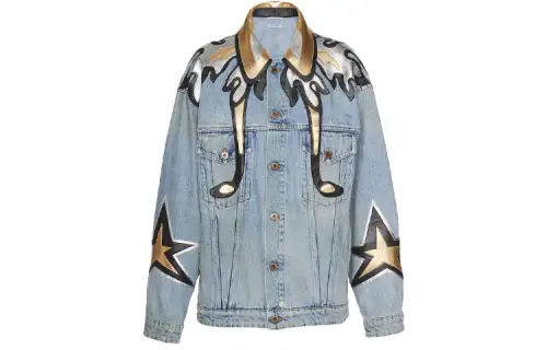 MIU MIU Denim Jackets Women's Light Blue Lapel Moderate Straight Fit
