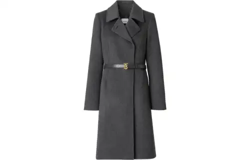 Burberry Evening Wear SS23 Coats Women's Gray Lapel Moderate