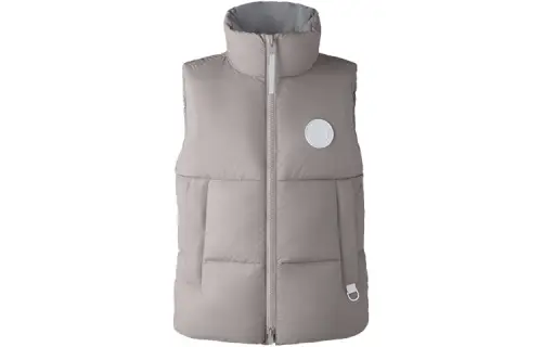 Canada Goose PASTELS Down Vests Women's Moonstone Gray Stand Collar Moderate